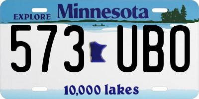 MN license plate 573UBO