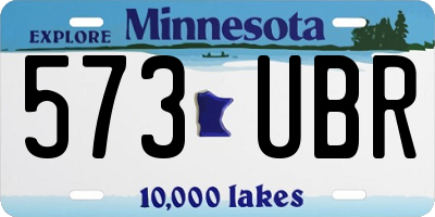 MN license plate 573UBR