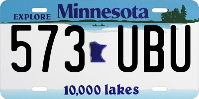 MN license plate 573UBU