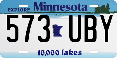 MN license plate 573UBY