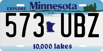 MN license plate 573UBZ