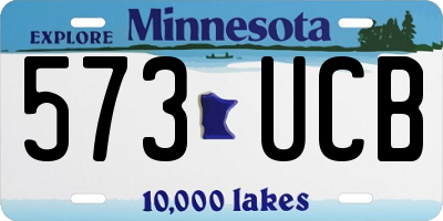 MN license plate 573UCB
