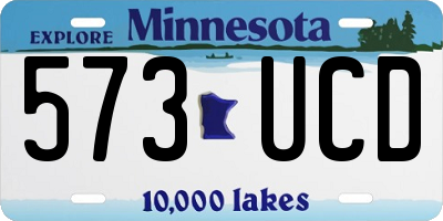 MN license plate 573UCD