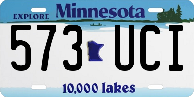 MN license plate 573UCI