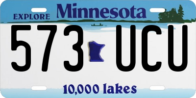 MN license plate 573UCU