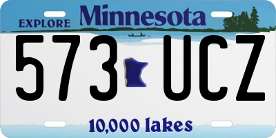 MN license plate 573UCZ