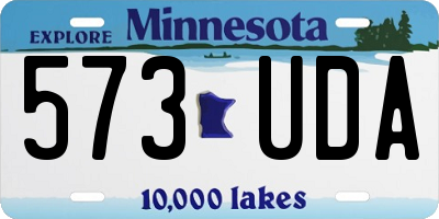 MN license plate 573UDA