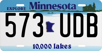 MN license plate 573UDB