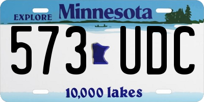 MN license plate 573UDC