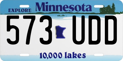 MN license plate 573UDD