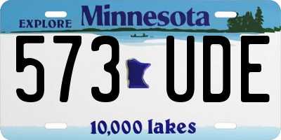 MN license plate 573UDE