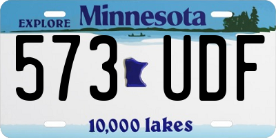 MN license plate 573UDF