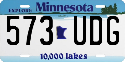 MN license plate 573UDG