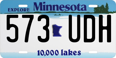 MN license plate 573UDH
