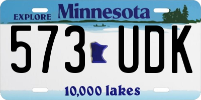 MN license plate 573UDK