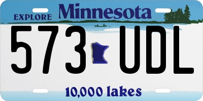 MN license plate 573UDL