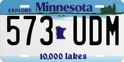 MN license plate 573UDM