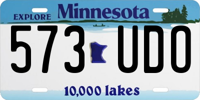 MN license plate 573UDO