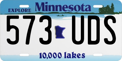 MN license plate 573UDS