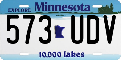 MN license plate 573UDV