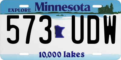 MN license plate 573UDW