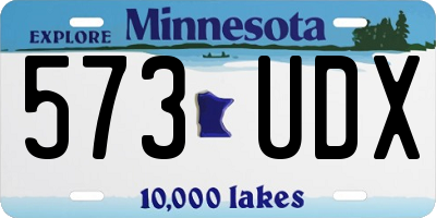 MN license plate 573UDX