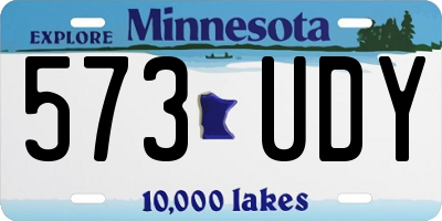 MN license plate 573UDY