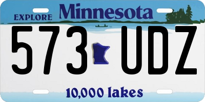 MN license plate 573UDZ