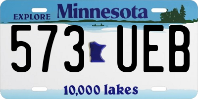 MN license plate 573UEB