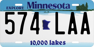 MN license plate 574LAA