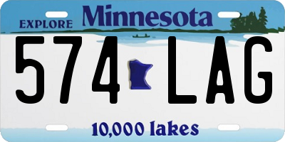 MN license plate 574LAG