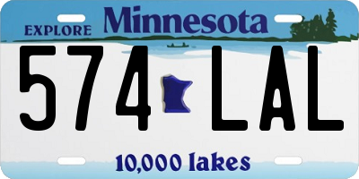 MN license plate 574LAL