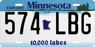 MN license plate 574LBG