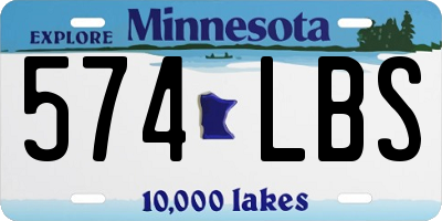 MN license plate 574LBS