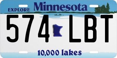MN license plate 574LBT