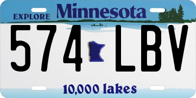 MN license plate 574LBV