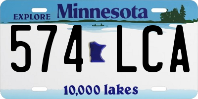 MN license plate 574LCA
