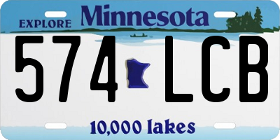 MN license plate 574LCB
