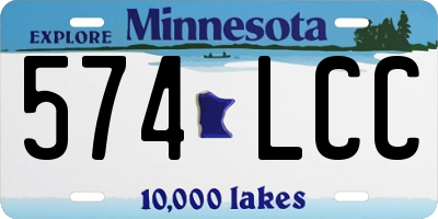 MN license plate 574LCC