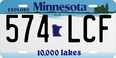 MN license plate 574LCF