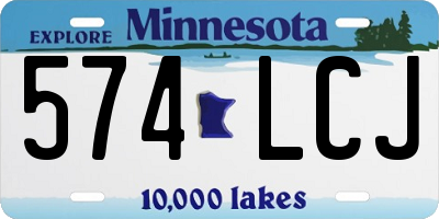 MN license plate 574LCJ