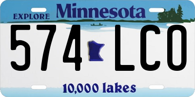 MN license plate 574LCO