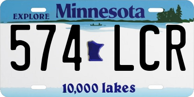 MN license plate 574LCR