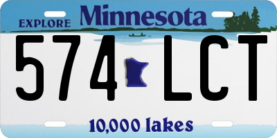 MN license plate 574LCT