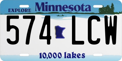 MN license plate 574LCW