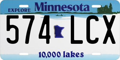 MN license plate 574LCX