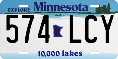 MN license plate 574LCY