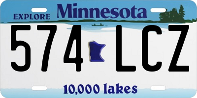 MN license plate 574LCZ