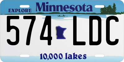 MN license plate 574LDC