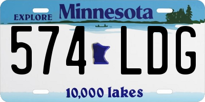 MN license plate 574LDG